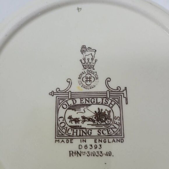 ROYAL DOULTON Old English Coaching Scenes Dinner Plate Collectors England - Picture 3 of 5